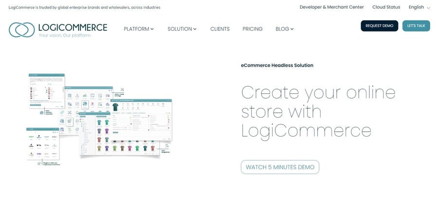 LogiCommerce website screenshot