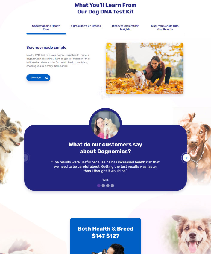 dognomics website screenshot