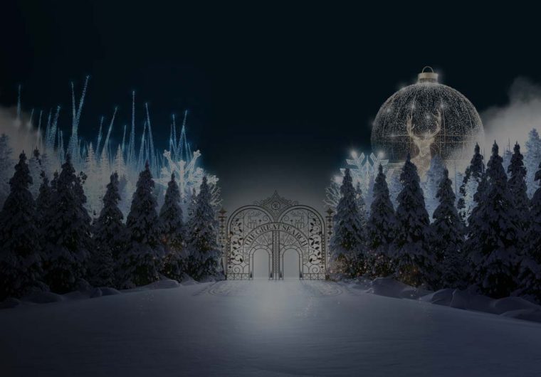 A background image for Enchant Christmas of a winter wonderland