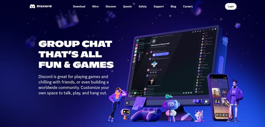 Discord website screenshot