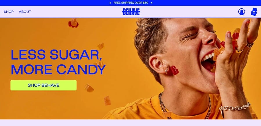 Behave Candy website screenshot