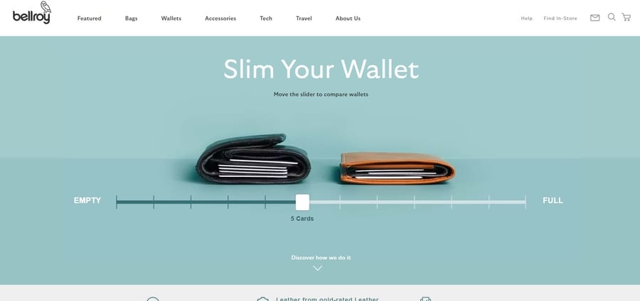 Bellroy website screenshot