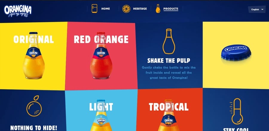 Orangina website screenshot