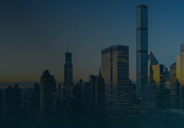 Background image of city skyline for Spar & Bernstein