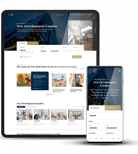 custom mobile app development for real estate platform NewDevRev