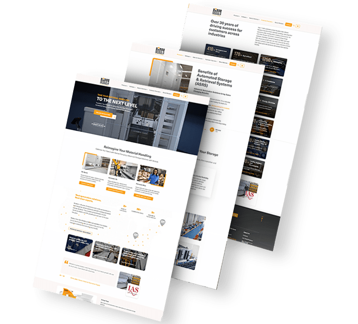 A trio of Modula website images