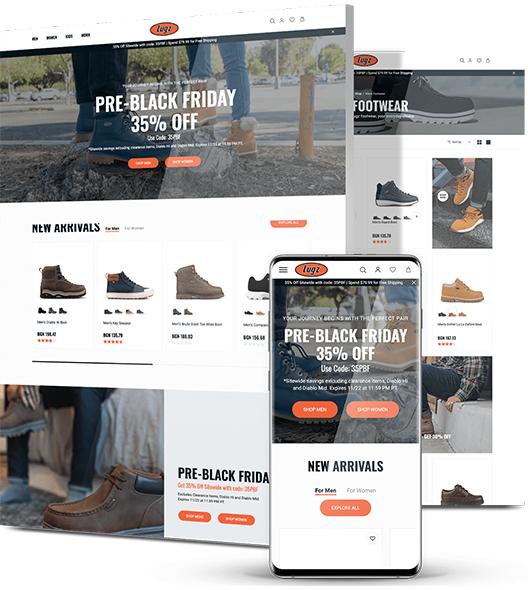 WordPress web design company featured example: Lugz